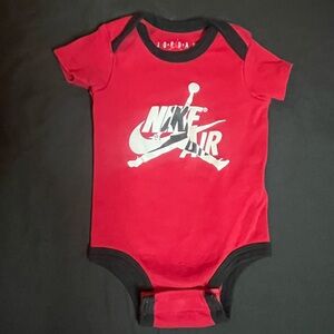 Nike Air Jordan Baby‎ Bodysuit - Red and Black - Size 0-6 Months